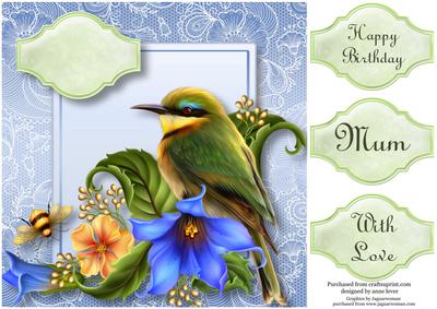Beautiful Bird Green & Blue