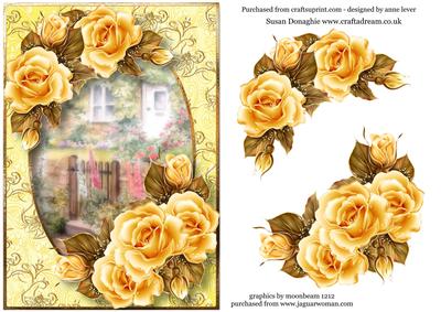 Beautiful Yellow Glow Roses at the Rose Cottage
