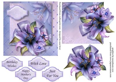 Beautiful Purple Lily Layered Topper