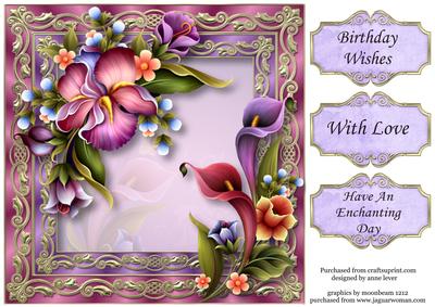 Enchanting Flowers and Gilded Frame