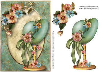 Beautiful Hat on a Stand with Flowers