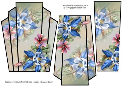 Art Deco Stacker Topper - Fleurs De La Foret Blue