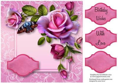 Romantica Roses Lacey Square