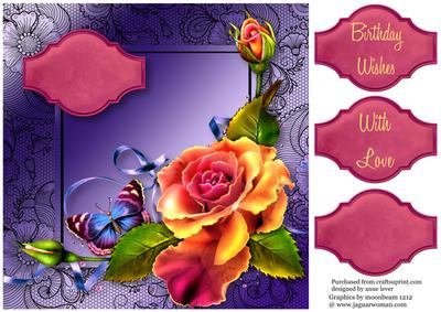 Beautiful Bright Roses & Flutter Lacey Square