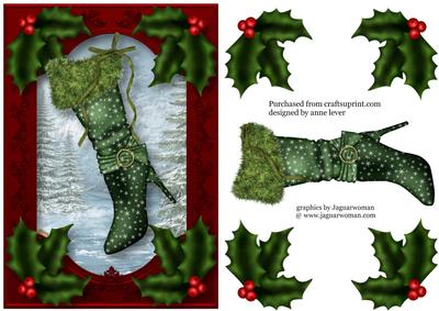 Stylish Stocking with Gorgeous Holly