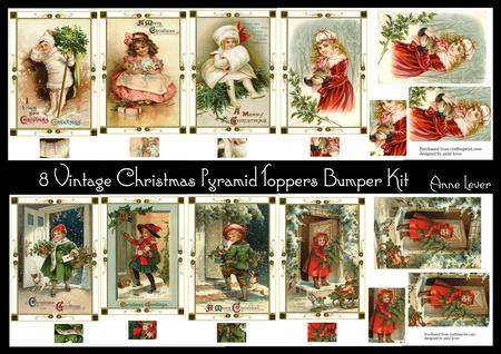 Vintage Christmas Pyramid Toppers Bumper Kit