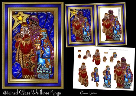 Stained Glass We Three Kings Mini Kit