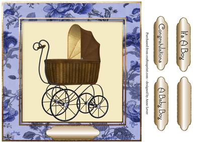 Vintage Pram Baby Boy
