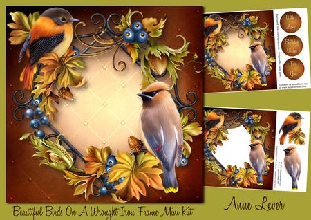 Beautiful Birds on a Wrought Iron Frame Mini Kit