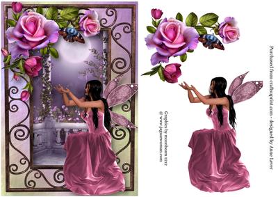 Beautiful Moonlit Rose Fairy