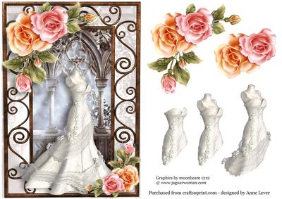 Gorgeous Wedding Dress with Glowing Roses