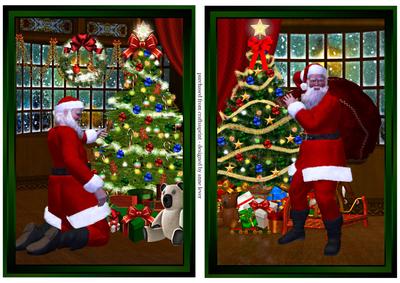 2 Santa & Christmas Tree Toppers