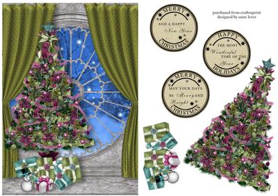 Purple & Green Christmas at the Window