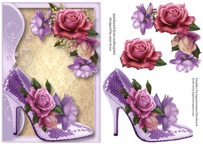 Gorgeous Sequined Shoe & Belle Roses