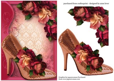 Rose Gold & Pink Sequin Shoe