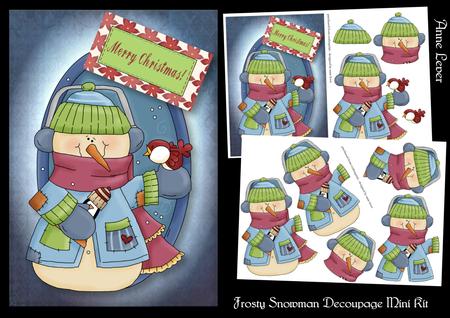 Frosty Snowman Decoupage Mini Kit