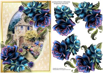Beautiful Blue Roses at the Dovecote