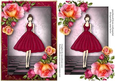 Lindy with Romantica Roses - Extra Plaque
