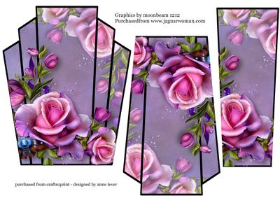 Art Deco Stacker Topper - Romantica Roses Purple