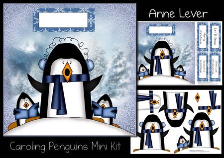 Caroling Penguins - Decoupage Mini Kit