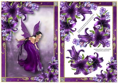 Curious Fairy & Gorgeous Deep Purple Lilies