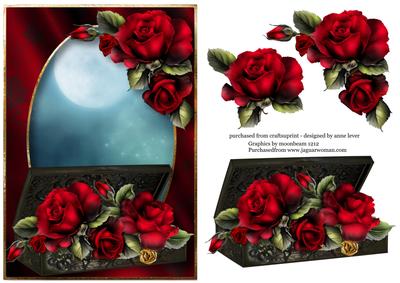 Vintage Box of Red Roses