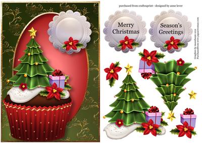 Fabulous Christmas Tree Cupcake