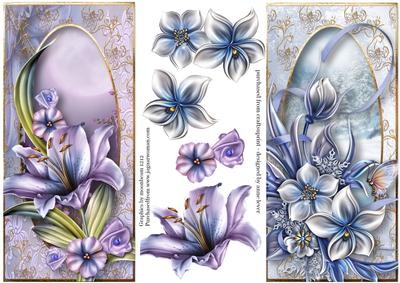 2 Wynter Floral & Lilies Dl Toppers