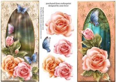 2 Rosy Glow Roses Dl Toppers