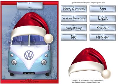 Vw Camper Van Merry Christmas