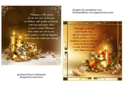2 Christmas Candles Verse Toppers