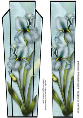 Art Deco Large Dl Topper - Pale Blue Iris