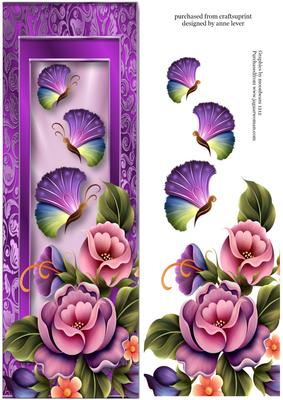 Large Dl Enchanted Flowers & Butterflies