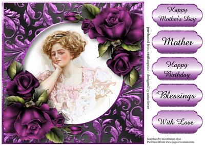 Purple Rose Beauty - Birthday, Mother's Day