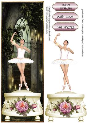 Ballerina Music Box at the Gothic Window
