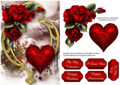 Hearts and Flowers - Red Roses
