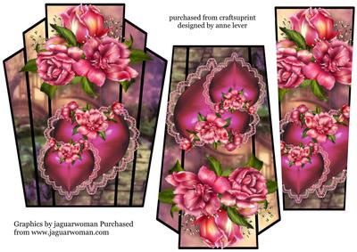 Art Deco Hearts & Flowers - Glory Roses