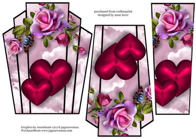 Art Deco Hearts & Flowers - Romantica Roses