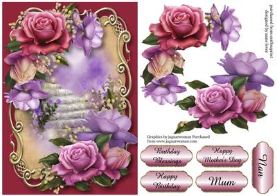 Beautiful Belle Roses Golden Scene