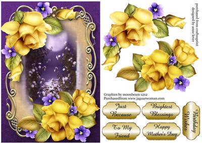 Gorgeous Yellow Roses Golden Scene