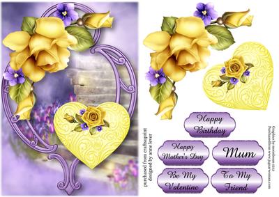 Hearts and Flowers - Gorgeous Yellow Roses