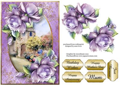 Purple Porcelain Roses at the Dovecote