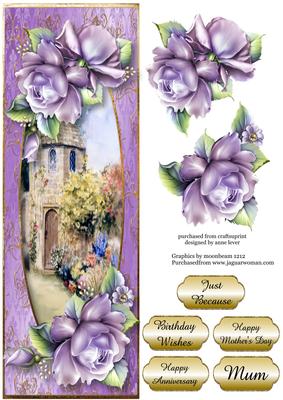 Large Dl Purple Porcelain Roses at the Dovecote