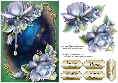 Pretty Porcelain Roses Golden Scene