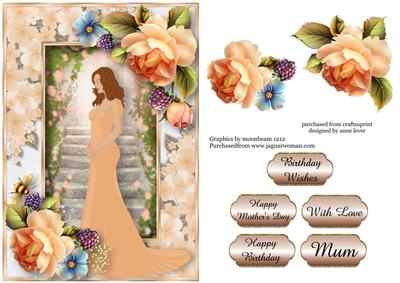 Elegant Beauty with Peach Roses