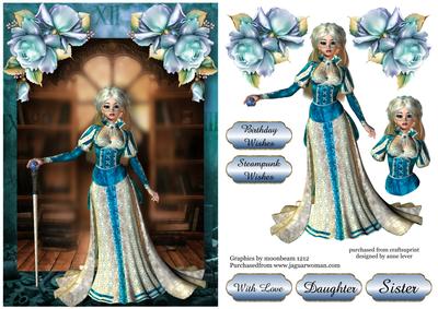 Steampunk Elegance and Blue Roses