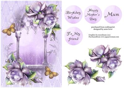 Soft Purple Porcelain Roses