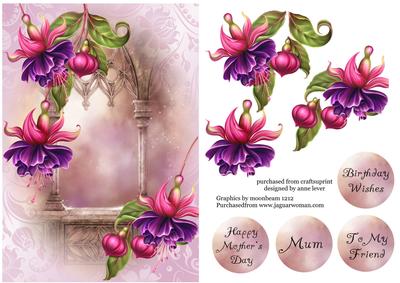 Soft Pink and Purple Fuschias