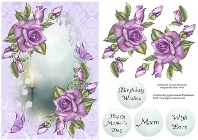 Soft Purple Heritage Roses