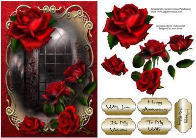 Gothic Dread Rose Golden Scene